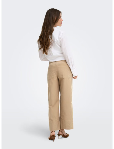 PANTALÓN HW CROP CAMEL