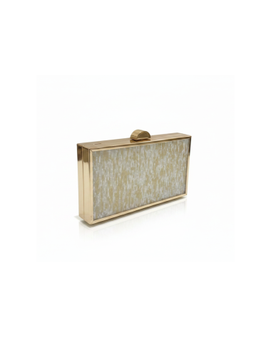 CLUTCH NACAR CON BORDE ORO