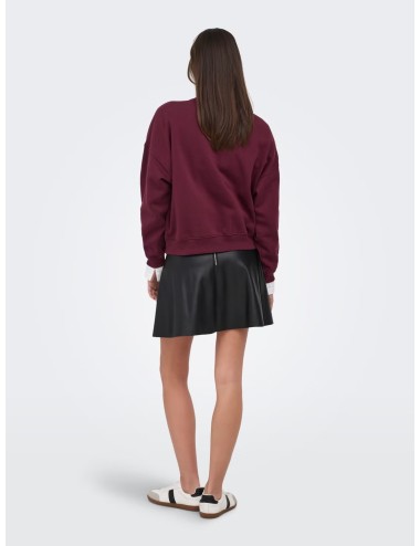SUDADERA COLLEGE BURDEOS
