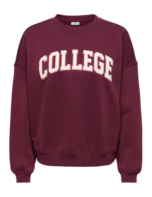 SUDADERA COLLEGE BURDEOS