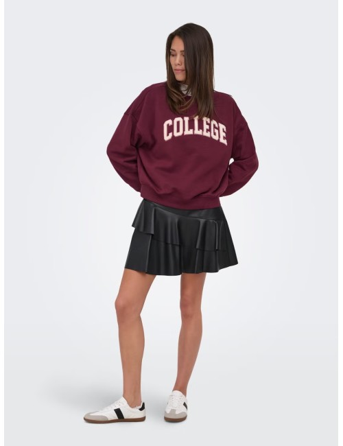 SUDADERA COLLEGE BURDEOS