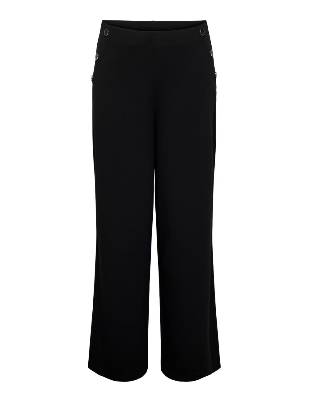 PANTALÓN BOTONES CORTE REGULAR NEGRO