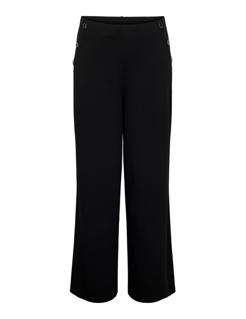 PANTALÓN BOTONES CORTE REGULAR NEGRO