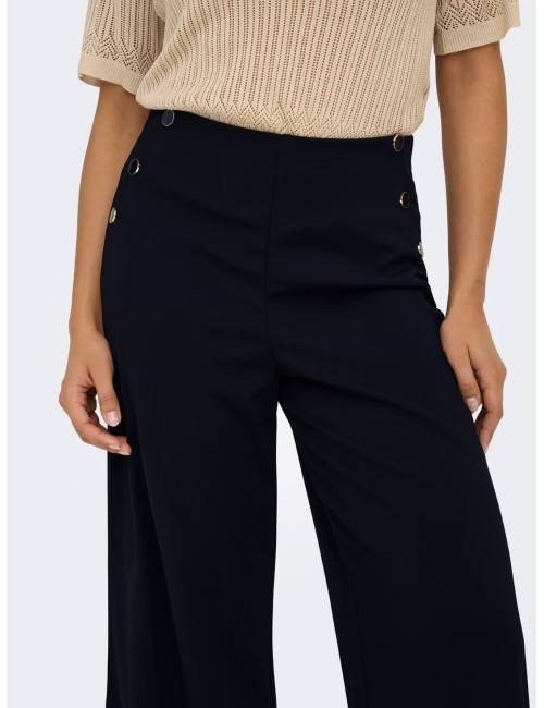 PANTALÓN BOTONES CORTE REGULAR NEGRO
