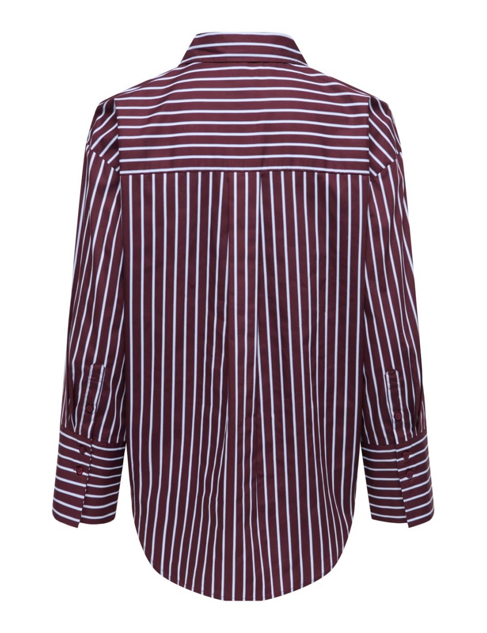 CAMISA RAYAS BURDEOS