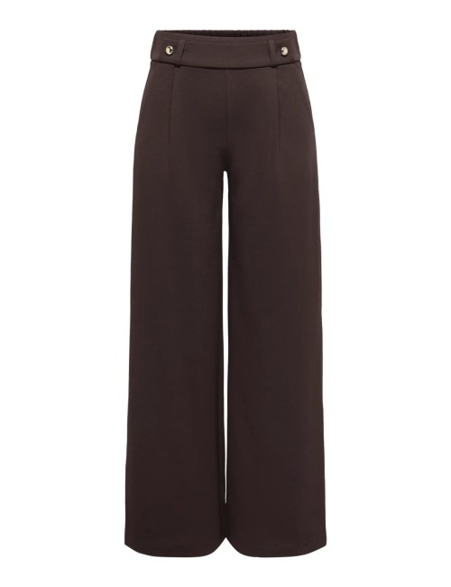 PANTALÓN BOTÓN WIDE LEG MARRÓN
