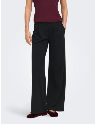 PANTALÓN BOTÓN WIDE LEG NEGRO