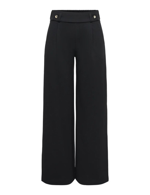 PANTALÓN BOTÓN WIDE LEG NEGRO