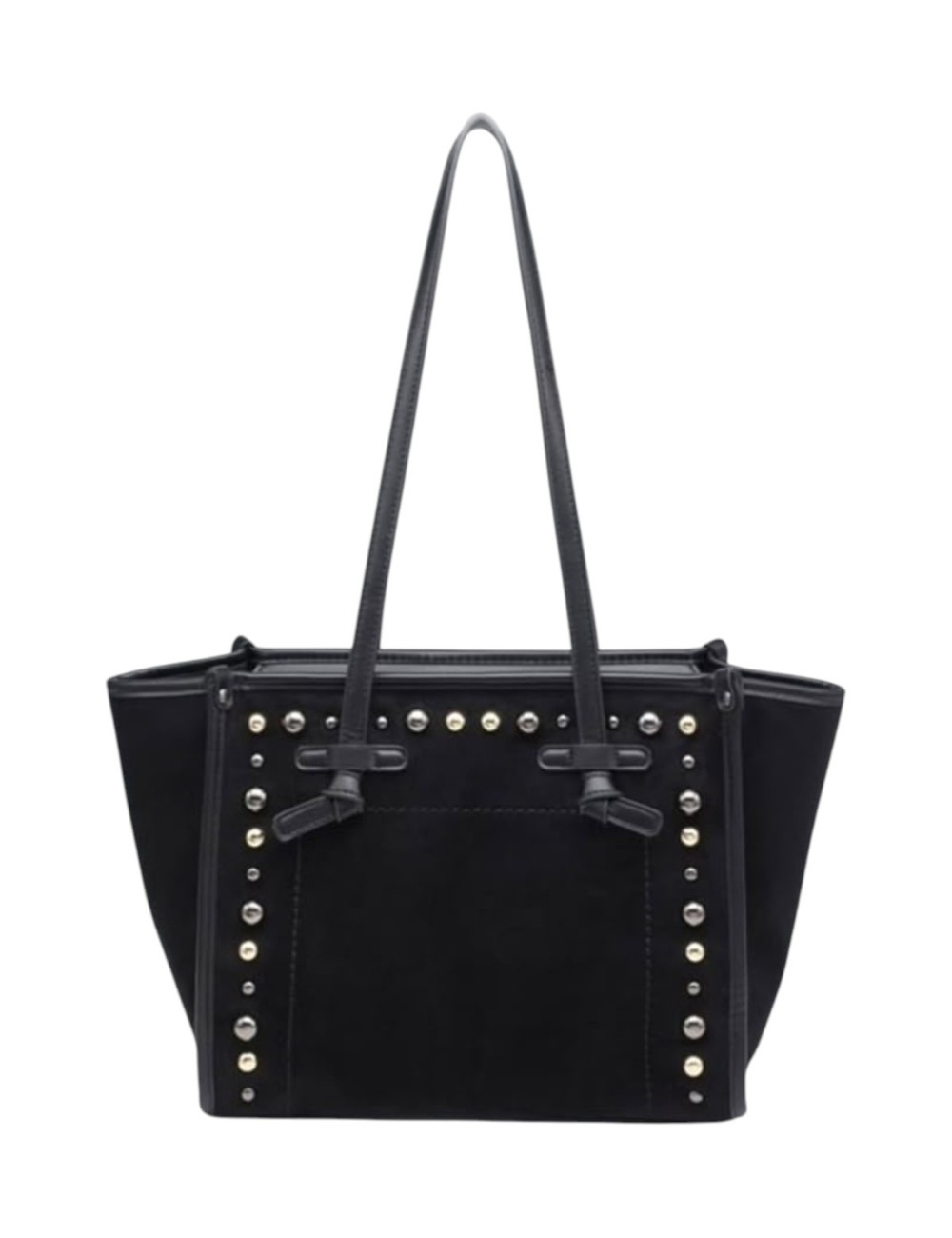 BOLSO SHOPPER ANTELINA CON TACHUELAS NEGRO