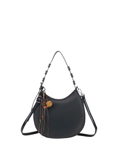 BOLSO DE HOMBRO/ MANO OVALADO NEGRO