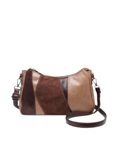 BOLSO BANDOLERA COMBINADO MARRÓN