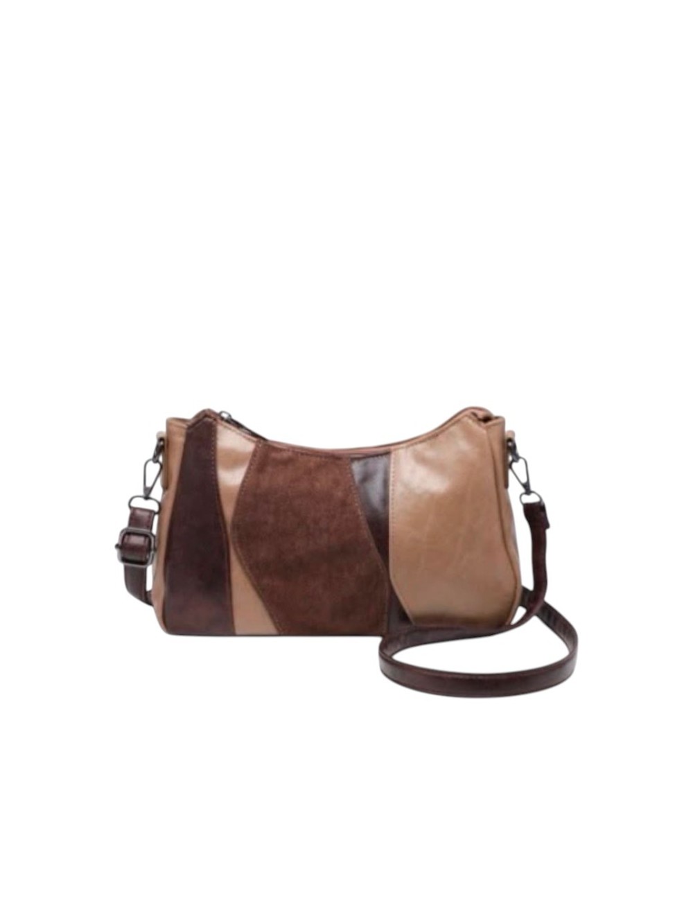 BOLSO BANDOLERA COMBINADO MARRÓN