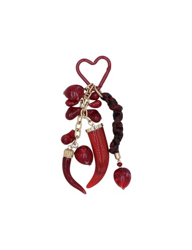 LLAVERO CHARM CUERNO BURDEOS