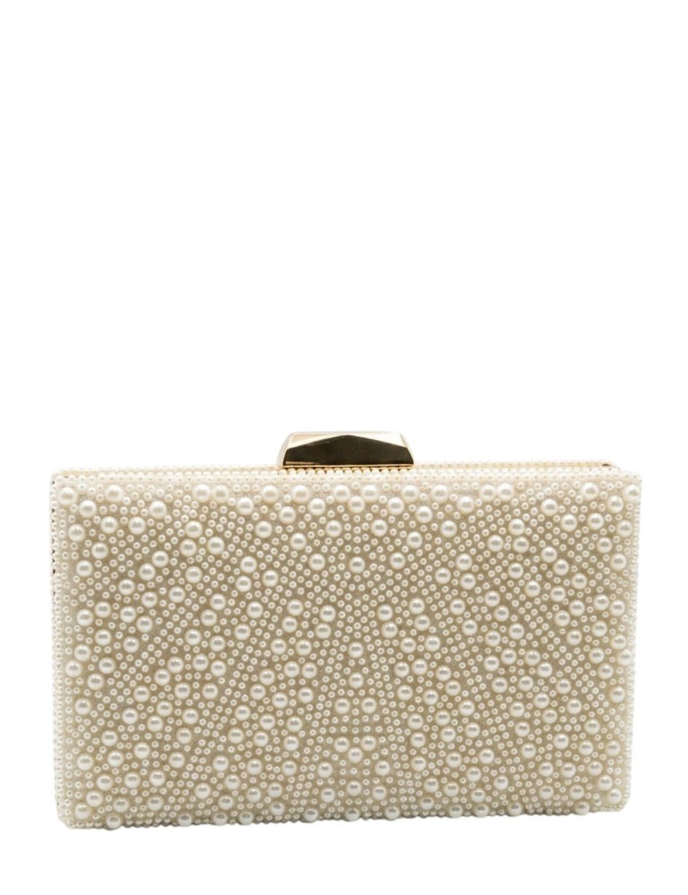 CLUTCH JOYA PERLAS BLANCO ROTO