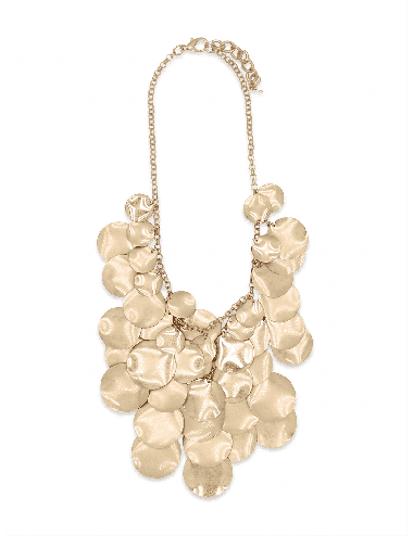 COLLAR MAXI ESLABONES CON DISCOS MONEDA EN CASCADA