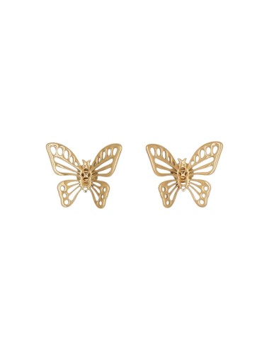 PENDIENTE ACERO MARIPOSA