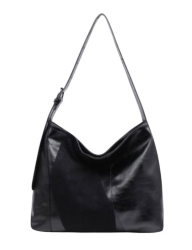 BOLSO SHOPPER COMBINADO NEGRO