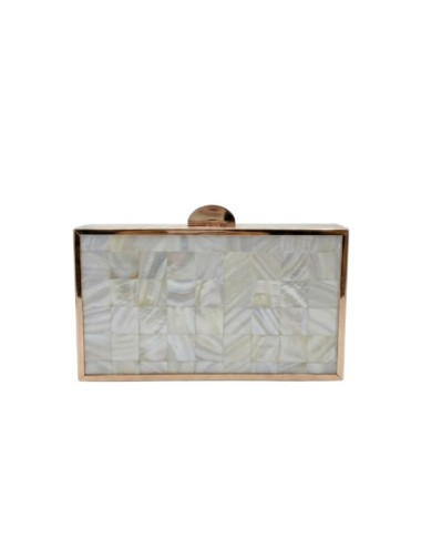 CLUTCH DE NÁCAR RÍGIDO DORADO