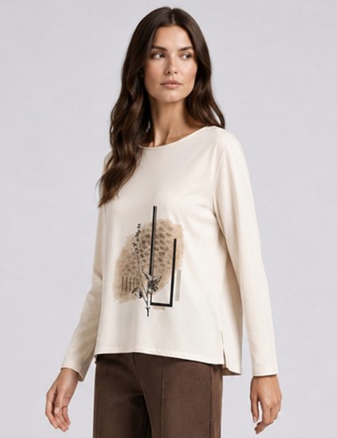CAMISETA MANCHA SUBLIMADA BEIGE