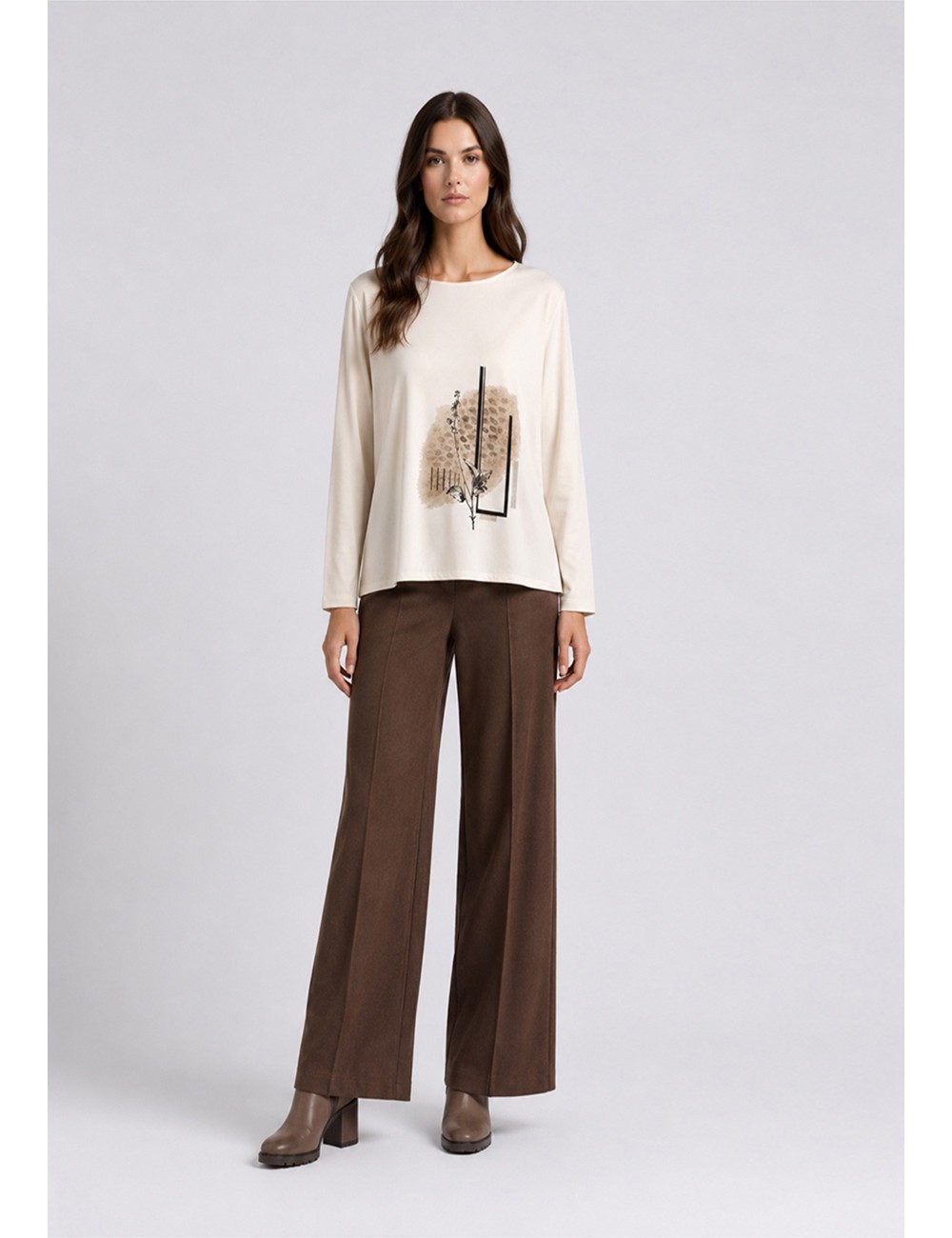 CAMISETA MANCHA SUBLIMADA BEIGE