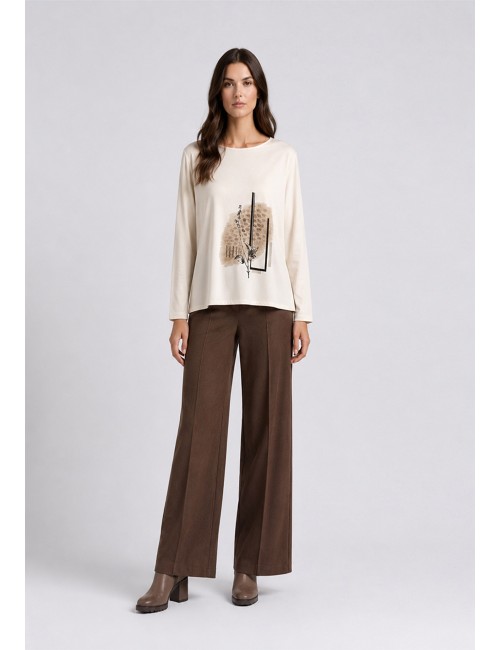 CAMISETA MANCHA SUBLIMADA BEIGE