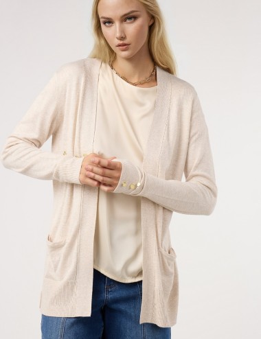 CÁRDIGAN BOLSILLOS BEIGE