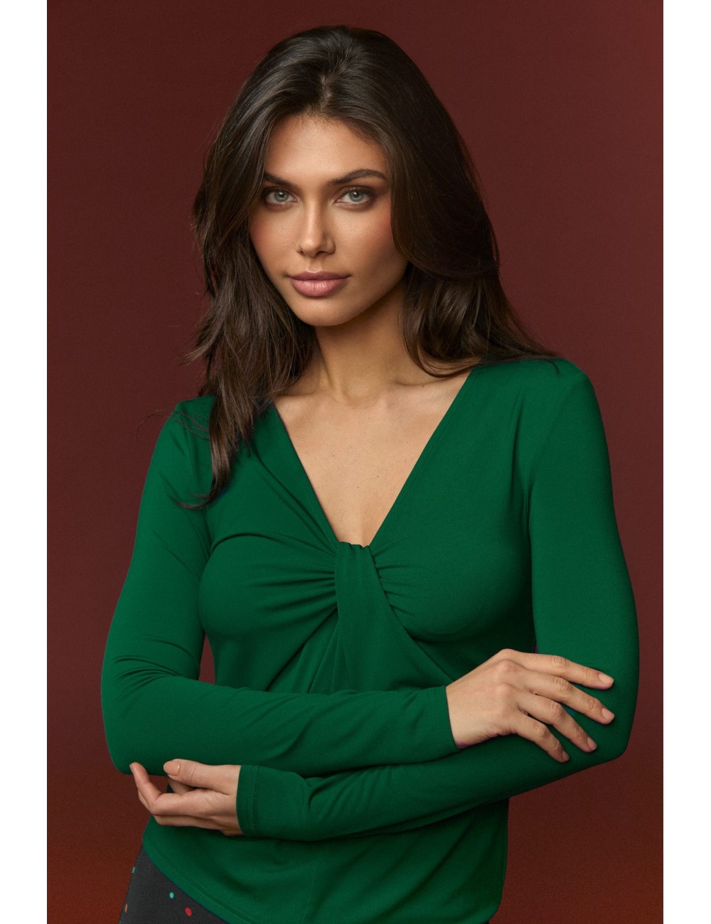 GREEN WELLINGTON TOP