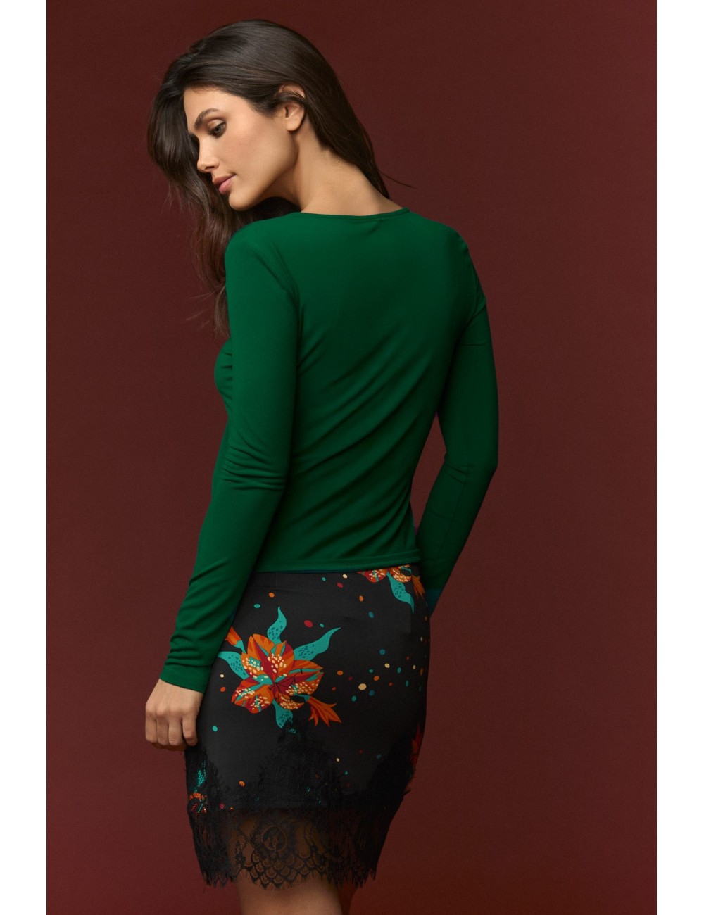 GREEN WELLINGTON TOP