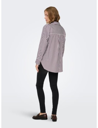 CAMISA DE RAYAS MARRÓN