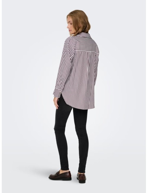CAMISA DE RAYAS MARRÓN