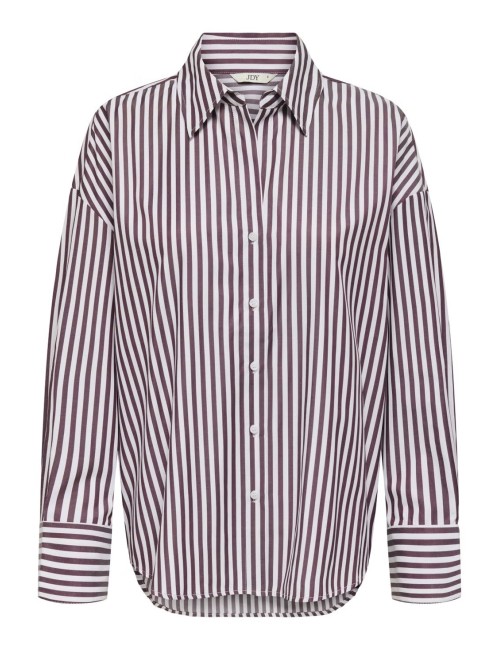 CAMISA DE RAYAS MARRÓN