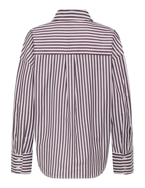 CAMISA DE RAYAS MARRÓN