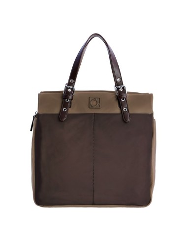 MOCHILA ANTIRROBO DE NYLON BICOLOR MARRÓN