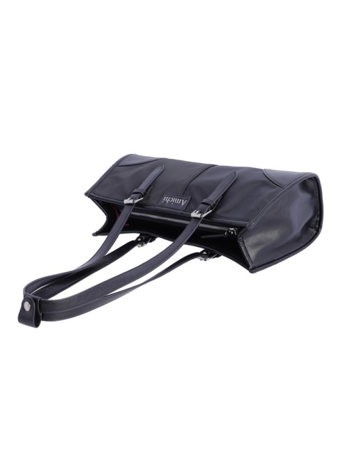 BOLSO HOMBRO ALARGADO CON HEBILLAS PLATEADAS NEGRO