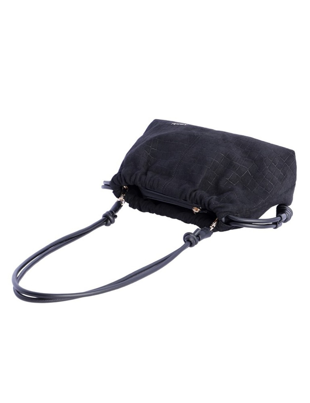 BOLSO BANDOLERA COCO CON ANTELINA CON CONRDÓN AJUSTABLE NEGRO