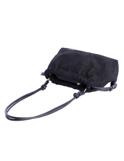 BOLSO BANDOLERA COCO CON ANTELINA CON CONRDÓN AJUSTABLE NEGRO