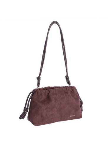 BOLSO BANDOLERA COCO CON ANTELINA CON CONRDÓN AJUSTABLE MARRÓN