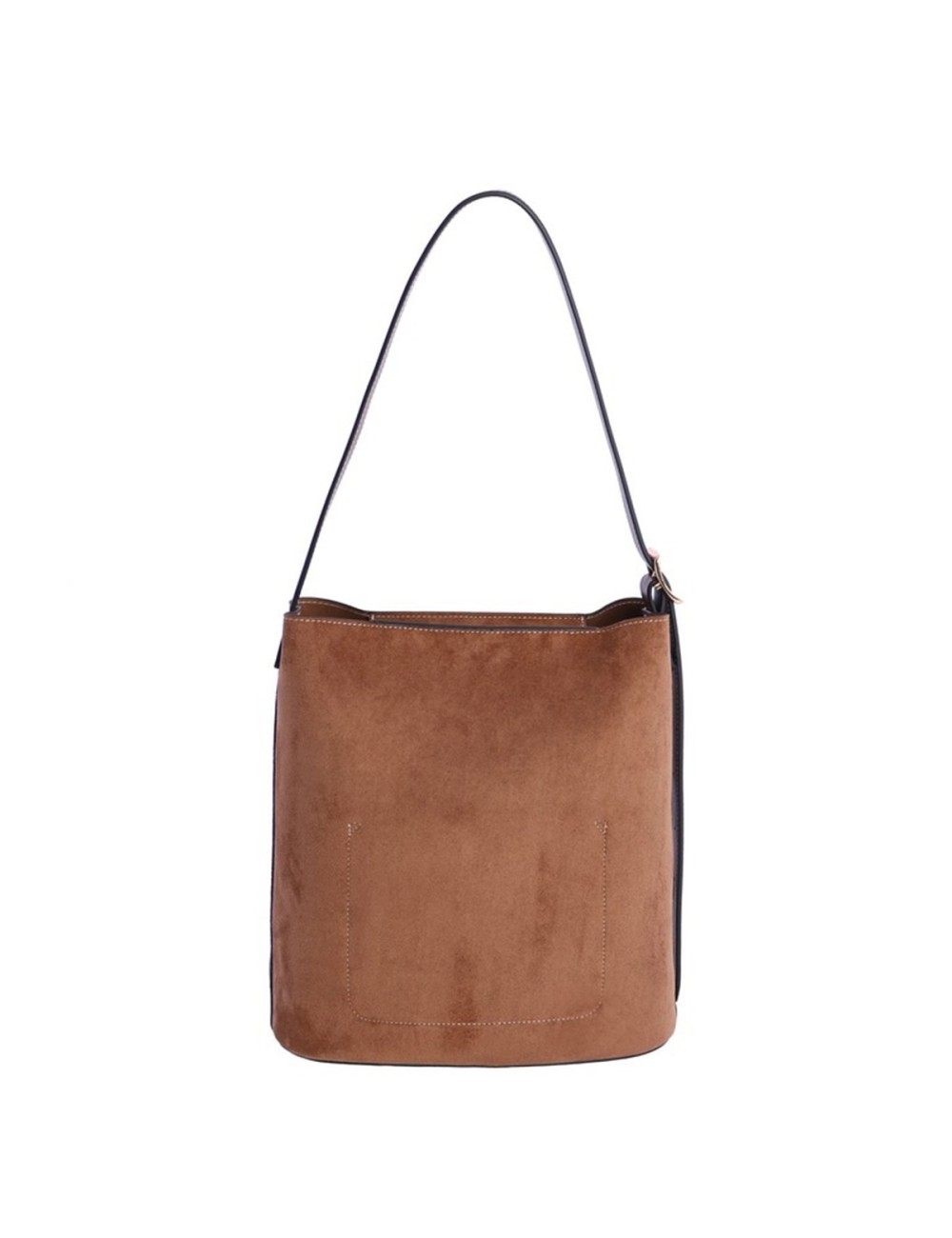 BOLSO HOMBRO FORMA CUBO ANTE MARRÓN