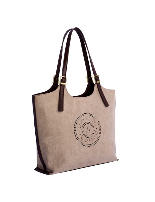 BOLSO SHOPPER ANTE CON TROQUELADO TAUPÉ