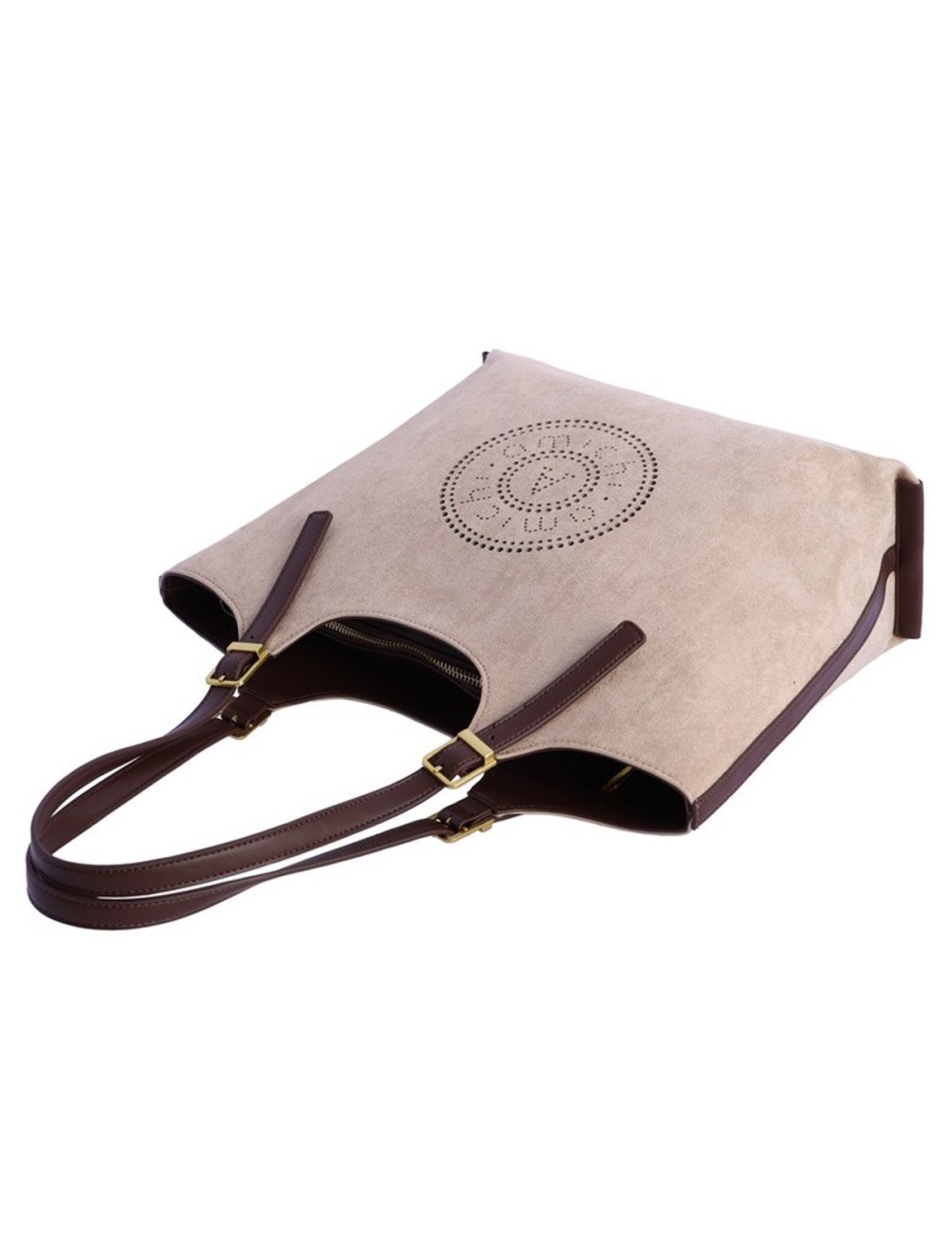 BOLSO SHOPPER ANTE CON TROQUELADO TAUPÉ