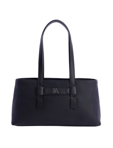 BOLSO TOTE DE HOMBRO TEXTURA TRENZADA NEGRO
