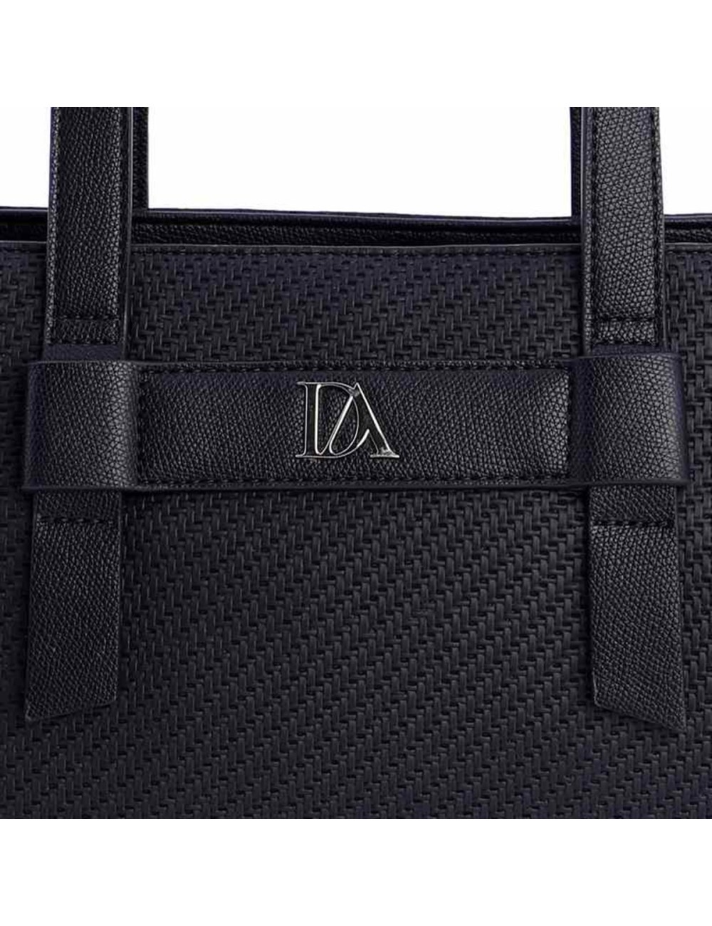 BOLSO TOTE DE HOMBRO TEXTURA TRENZADA NEGRO