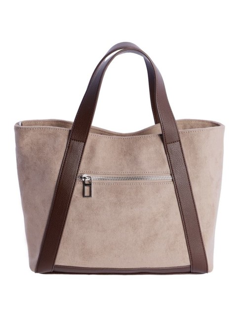 BOLSO DE MANO ANTE CONTRASTES TAUPÉ