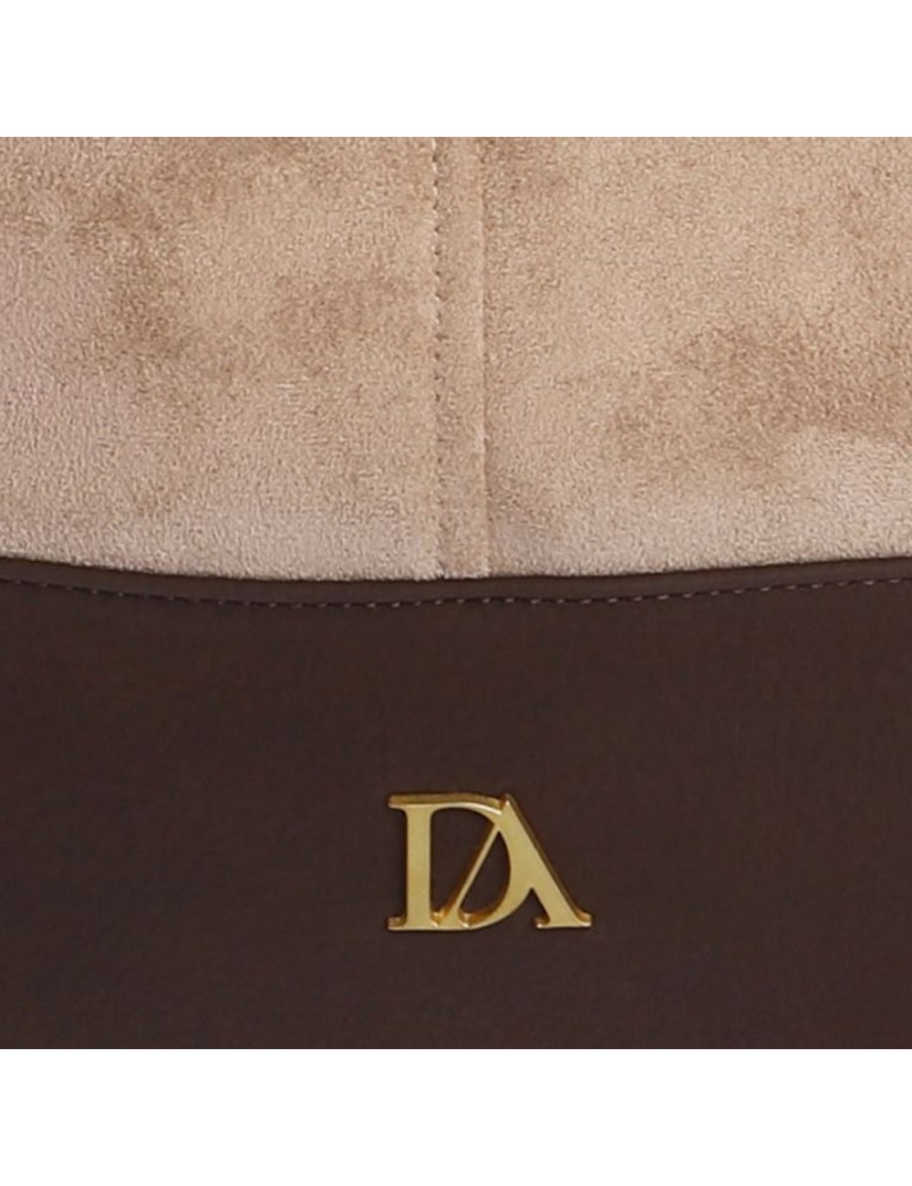BOLSO HOMBRO HOBO BIMATERIAL BEIGE Y MARRÓN