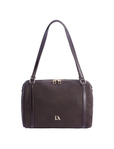 BOLSO BOWLING TRENZADO MARRÓN