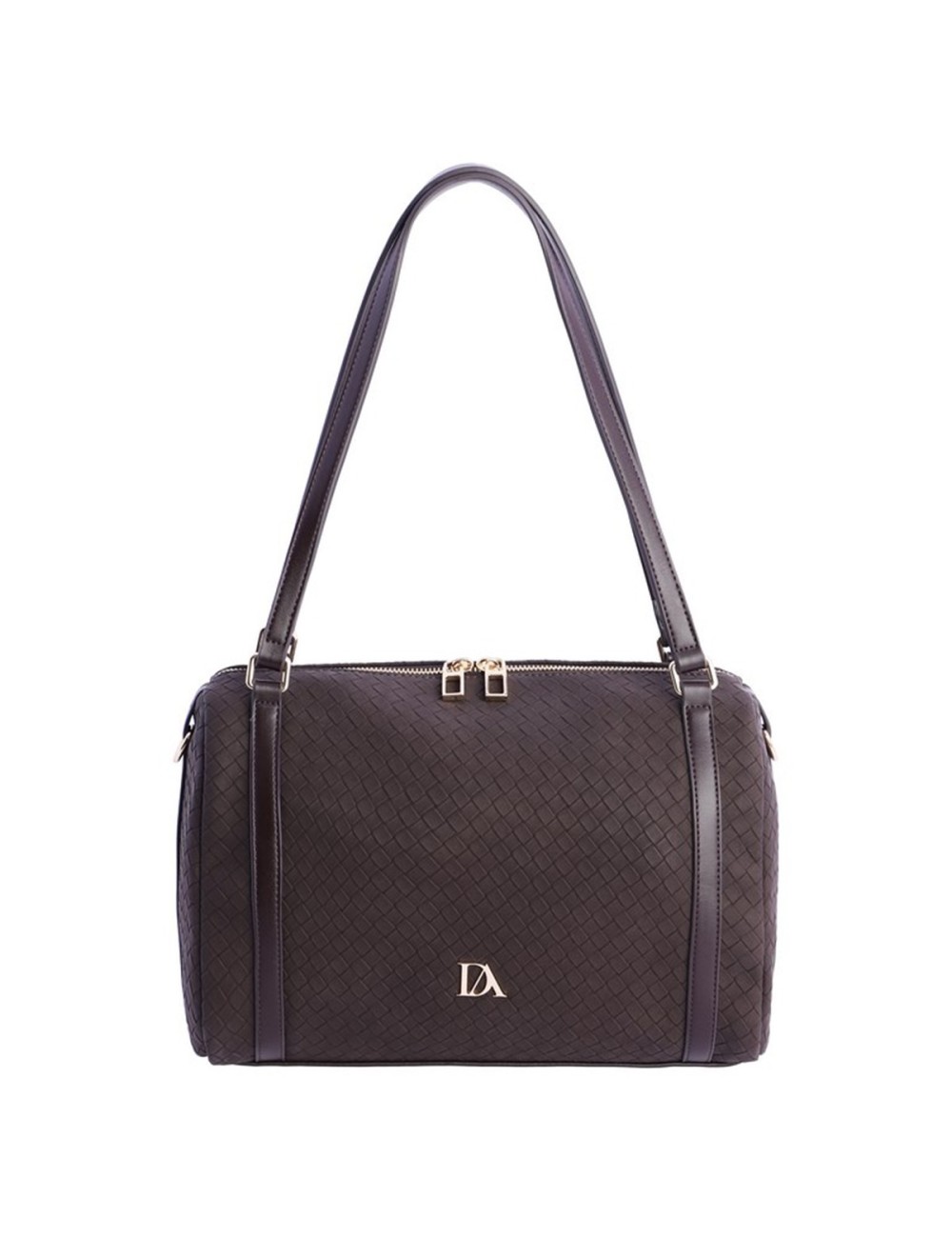 BOLSO BOWLING TRENZADO MARRÓN