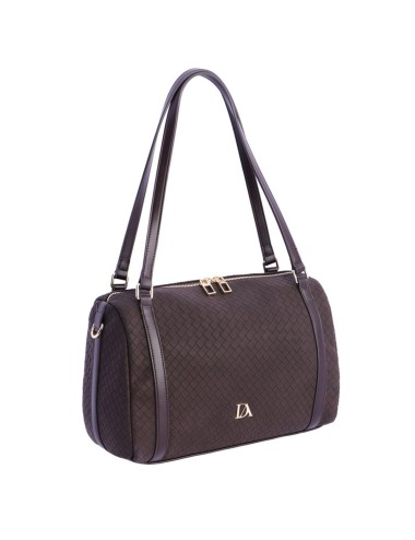 BOLSO BOWLING TRENZADO MARRÓN