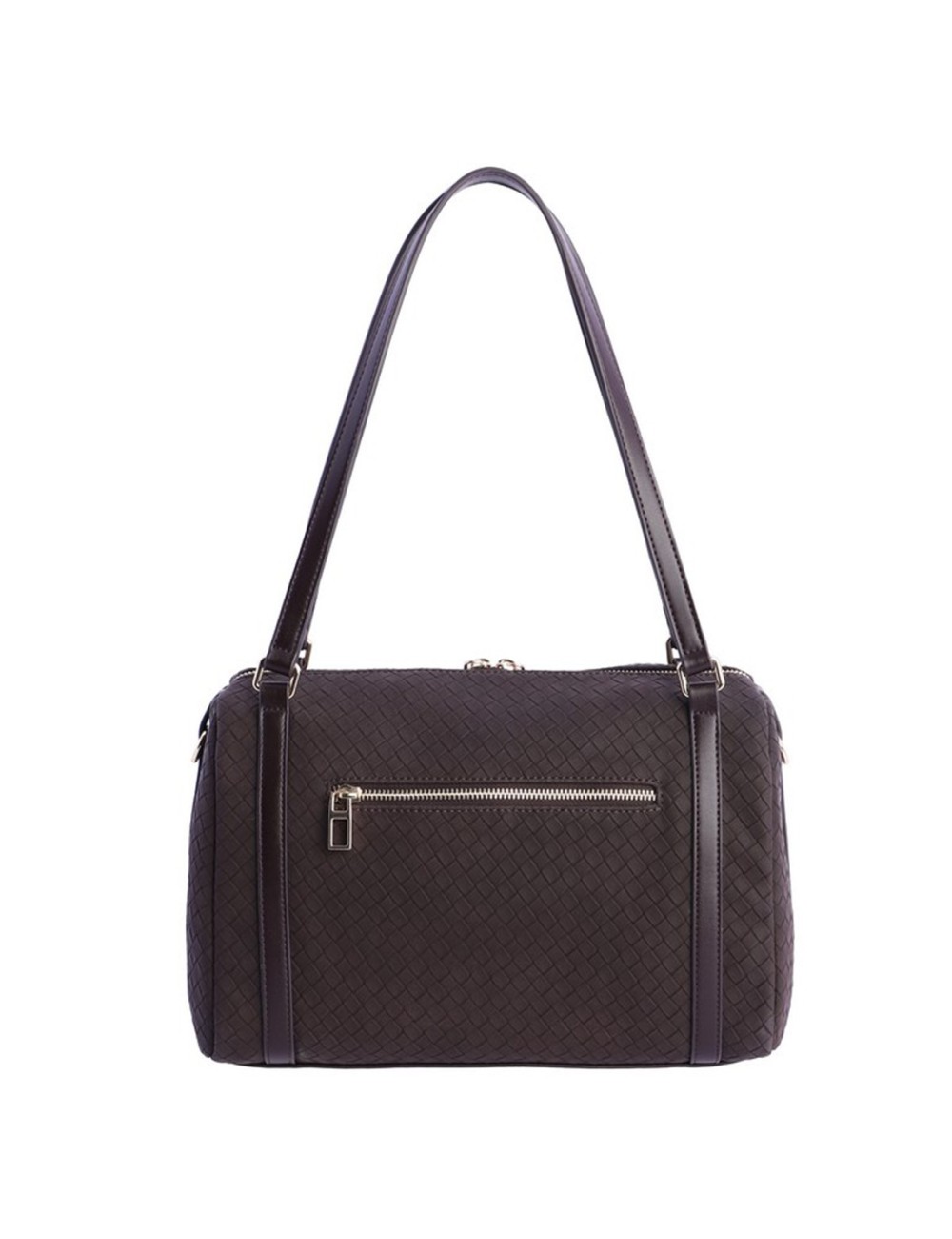BOLSO BOWLING TRENZADO MARRÓN