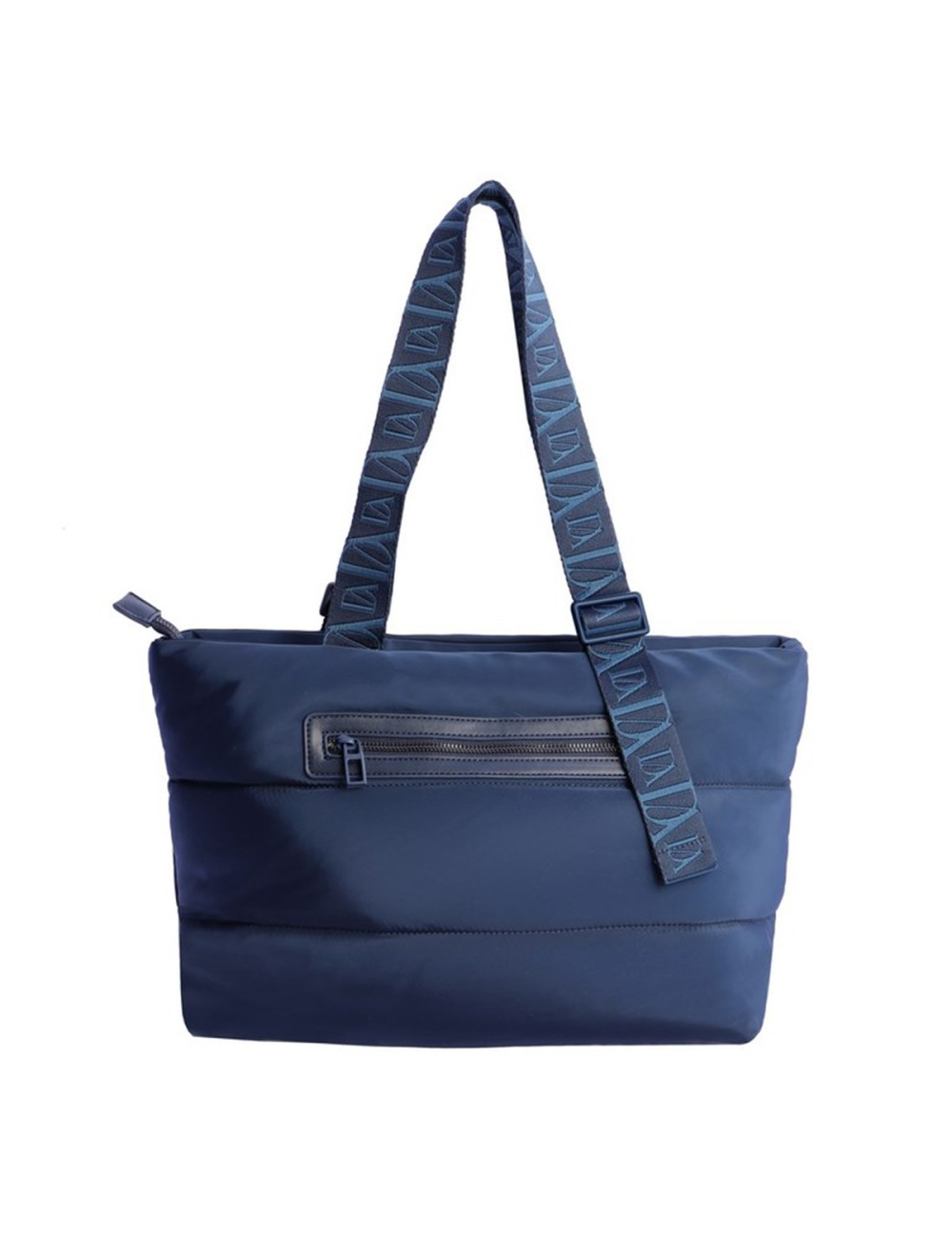 BOLSO SHOPPER ACOLCHADO AZUL