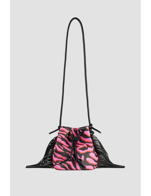 BOLSO PEQUEÑO TIPO SACO CON FLECOS FEM REX